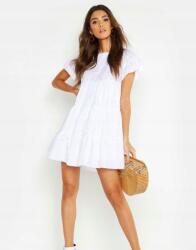 Boohoo Fehér Overál Hímzett Angol Rövid Ujjú Fodros Klasszikus Boohoo 36