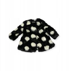  Fekete-fehér kislány műszőrme kabát Kate Spade 12 hó