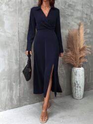 Shein Ruha Midaxi Sötétkék Ing Bő Gombokkal Shein 36