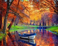 NORIMPEX - Puzzle Pictură Diamant: Barcă abandonată 30x40 cm - 1 - 39 piese