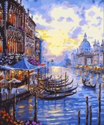 NORIMPEX - Puzzle Tablou Diamant: Gondole în Veneția 30x40 cm - 1 - 39 piese