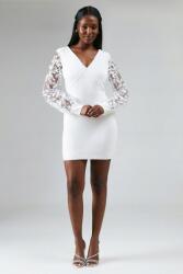 Oasis Ruha Ivory Mini Hosszú Ujjú Virágos Ceruza Klasszikus Oasis 42