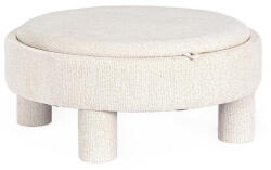 Bizzotto Taburet alb cu tava servire mdf natur Talya Ø80x34h (0721893)