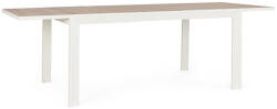 Bizzotto Masa gradina, terasa extensibila aluminiu alb maro Belmar 160/240x100x75h (0664103)