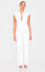 Prettylittlething Fehér Ujjatlan Egyenes Szárú Klasszikus Overál Prettylittlething 44