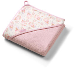 Babyono Prosop baie cu gluga bumbac soft 100 x 100 cm Babyono Roz 1552 01 (1552/01)
