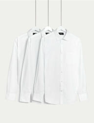 Marks & Spencer Риза с дълги ръкави, нормален силует, комплект 3 бр. Marks & Spencer бяла Marks & Spencer | Byal | МЪЖЕ | 18