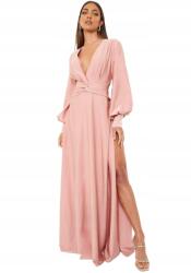 Boohoo Ruha Maxi Rózsaszín Hosszú Ujjú 42-ES