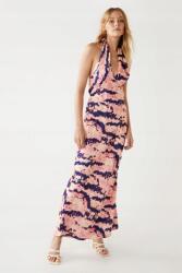 Warehouse Rózsaszín Klasszikus Maxi Egyszerű Ruha Megkötős Mély Nyakkivágással Warehouse 36