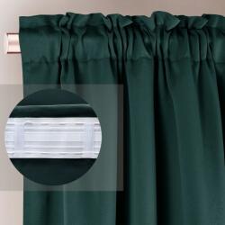  Függöny zöld 250x140cm sötétítő szalag Wave elegáns vastag (zasłona L765-JB)