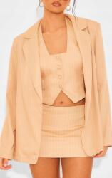 Prettylittlething Bézs Laza Blézer Klasszikus Csíkos Mintával Prettylittlething 38
