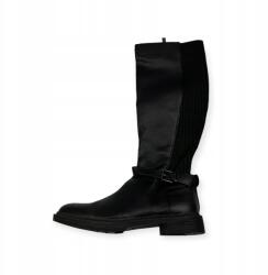  Fekete női magasszárú csizma cipzáros Kenneth Cole 36 (KN4/11-2)