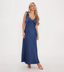 Oasis Sötétkék Maxi Klasszikus Szatén Koktélruha Egyszínű Oasis 36