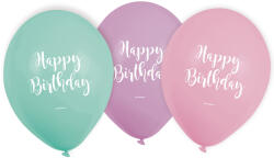 Amscan Латексови балони Happy Birthday пастелни 6 бр