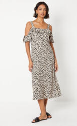 Dorothy Perkins Bézs Klasszikus Midaxi Ruha Virág Mintás Fodros Dorothy Perkins 40