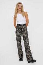 Nasty Gal Szürke Farmer Hosszú Nadrág Egyenes Szárú Leopárd Mintás Nasty Gal S