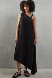 Warehouse Fekete Egyenes Sima Aszimmetrikus Ruha Warehouse Vállpántokkal 38