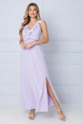 Oasis Világos Lila Klasszikus Ruha Fodros Kivágással V Nyakkivágással Oasis 34