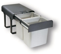 Hafele Cos de gunoi Dumpster Double 2 x 15 litri, extragere totala (502.14.562) Cos de gunoi