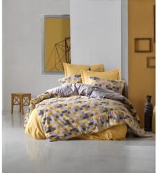 Cottonbox Lenjerie pat 100% Bumbac ranforce 4 piese model geometric Cotton Box, Elon Yellow Lenjerie de pat