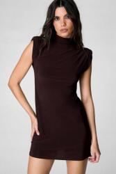 Nasty Gal Fekete Sima Mini Ruha Klasszikus Illeszkedő Félgolf Nasty Gal L