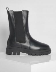 Boohoo Fekete Öko Bőr Bakancs Klasszikus Bebújós Platform Boohoo 39 (FZZ06339)