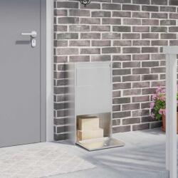 vidaXL Пощенска кутия за пратки с врата Сребрист 44 x 22 x 82 см (874923)