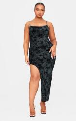 Prettylittlething Fekete Klasszikus Aszimmetrikus Ruha Prettylittlething Vállpántokkal 52