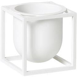 Audo Mască de ghiveci Kubus 10 cm albă pe suport vertical (71070-000574)