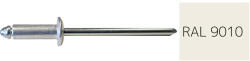 Koelner - Rawlplug Nyitott félgömbfejű húzószegecs 3, 2x8mm festett RAL9010 alumínium-acél - bakonykotoelem - 3 Ft