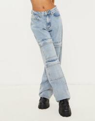 Prettylittlething Világoskék Hosszú Egyenes Farmer Nadrág Cargo Prettylittlething 36