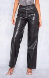 Prettylittlething Fekete Klasszikus Viaszolt Hosszú Egyenes Nadrág Prettylittlething 38