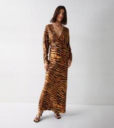 Warehouse Mintás Maxi Szatén Ruha Állatmintával, V-nyakú Warehouse 36
