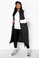 Boohoo Fekete Steppelt Midaxi Ujjatlan Kihúzható Mellény Boohoo 32