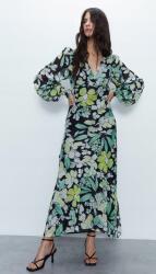 Warehouse Zöld Klasszikus Ruha , Hosszú Ujjú, Virágmintás, Warehouse 36