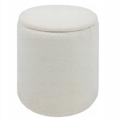 Atmosphera Puff Kerek Fehér Ülőfelület Tárolórekesszel Puha Kerek Ø 35 cm (202255A)