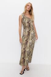 Warehouse Ruha Barna Maxi Szatén Kígyómintás Aszimmetrikus Warehouse 36