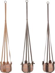 Bloomingville Jardiniere suspendate Bloomingville de piele 3 buc (82045358)