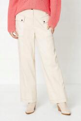 Oasis Bézs Nadrág Zsebekkel Széles Szárú Gumis Cargo Oasis 40
