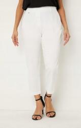 Wallis Fehér Sima Nadrág Magas Derekú Egyenes Szárú 7/8 Wallis 36