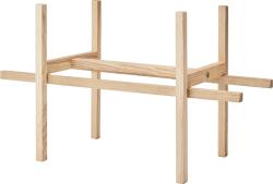 SQUARELY Suport vertical StandWIDE frasin natural pentru ghiveciul cu sistem de autoudare GrowWIDE (212-1A0)