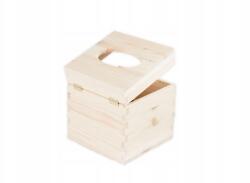 Pinus Fából Készült Törlőkendő Tartó Zsebkendőtartó Dekorációs Doboz 13x13 (5010)