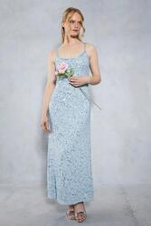 Oasis Világoskék Ruha Maxi Vállpántos Kerek Flitteres Nyakkivágással Oasis 38