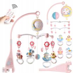 Bedee Projektor Kiságyra Forgó Fényekkel és 150 Altatódallal Éjszakai Fény Távirányítóval (Grzechotka uspokajająca)