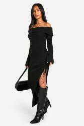 Boohoo Ruha Maxi Ruha, Bevált Vállú, Hosszú Ujjú Pulóver Boohoo M