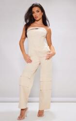 Prettylittlething Bézs Hosszú Egyenes Nyitott Vállú Overál Prettylittlething 38