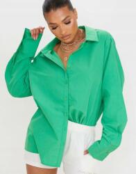 Prettylittlething Zöld Klasszikus Oversize Ing Gombos Gallérral Prettylittlething 36