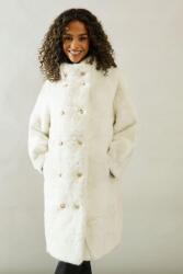 Wallis Fehér Klasszikus Hosszú Ujjú Kabát Oversize Gombokkal Wallis M