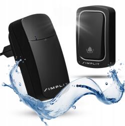 Simplit Vezeték Nélküli Ajtócsengő Akkumulátor Nélküli Vízálló Simplit QX-100 (1 nadajnik 1 odbiornik 38 dźwięków)