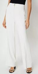 Wallis Krémszínű Hosszú Egyenes Nadrág Magas Derekú Dekoratív Gombok Sima Wallis 50